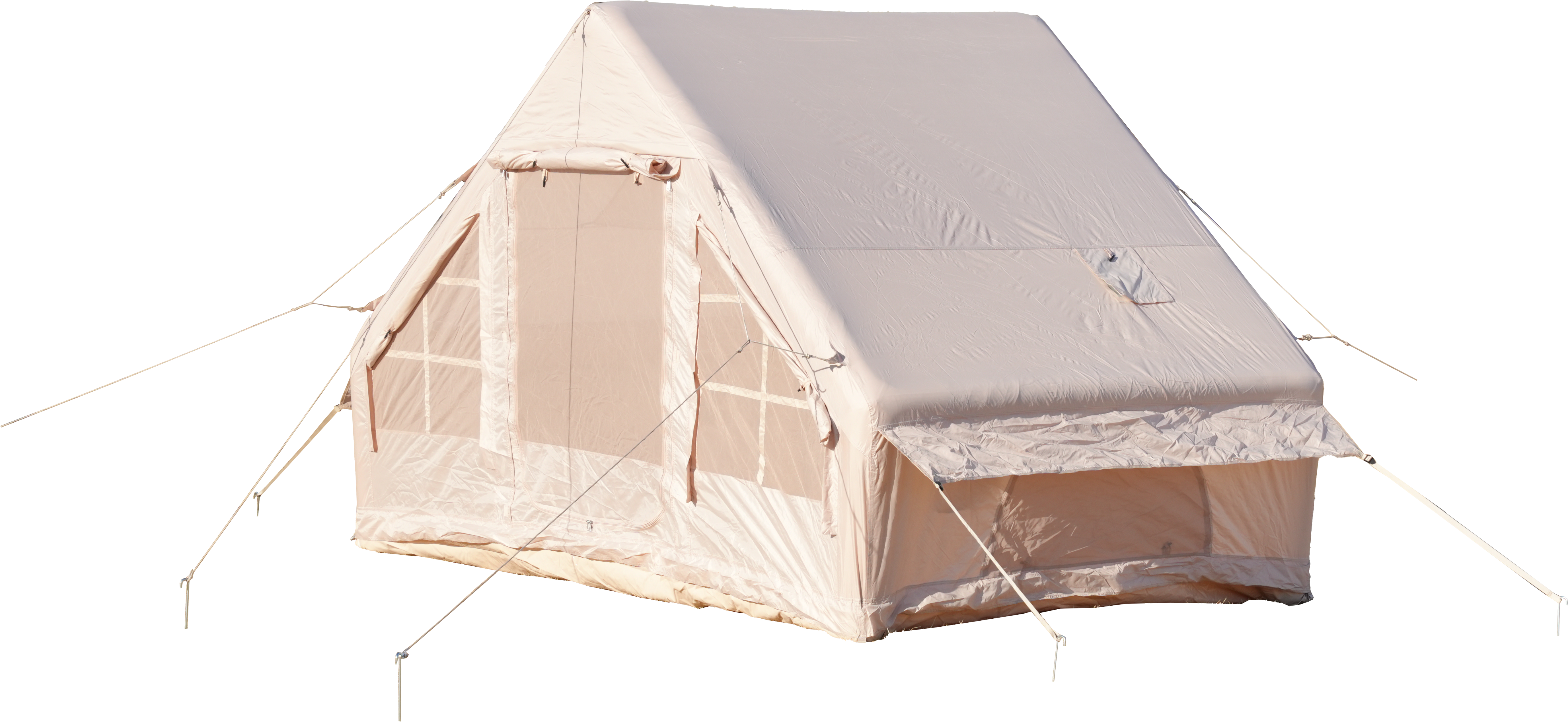 6.3㎡ Classic Inflatable Camping Tent, Double U-Doors with Small Skylight